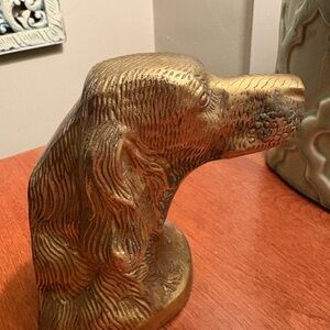 Vintage brass Irish Setter bookend (only 1)